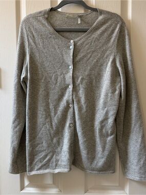 Classiques Entier | Women’s XL | Gray Button-Front Cashmere Cardigan